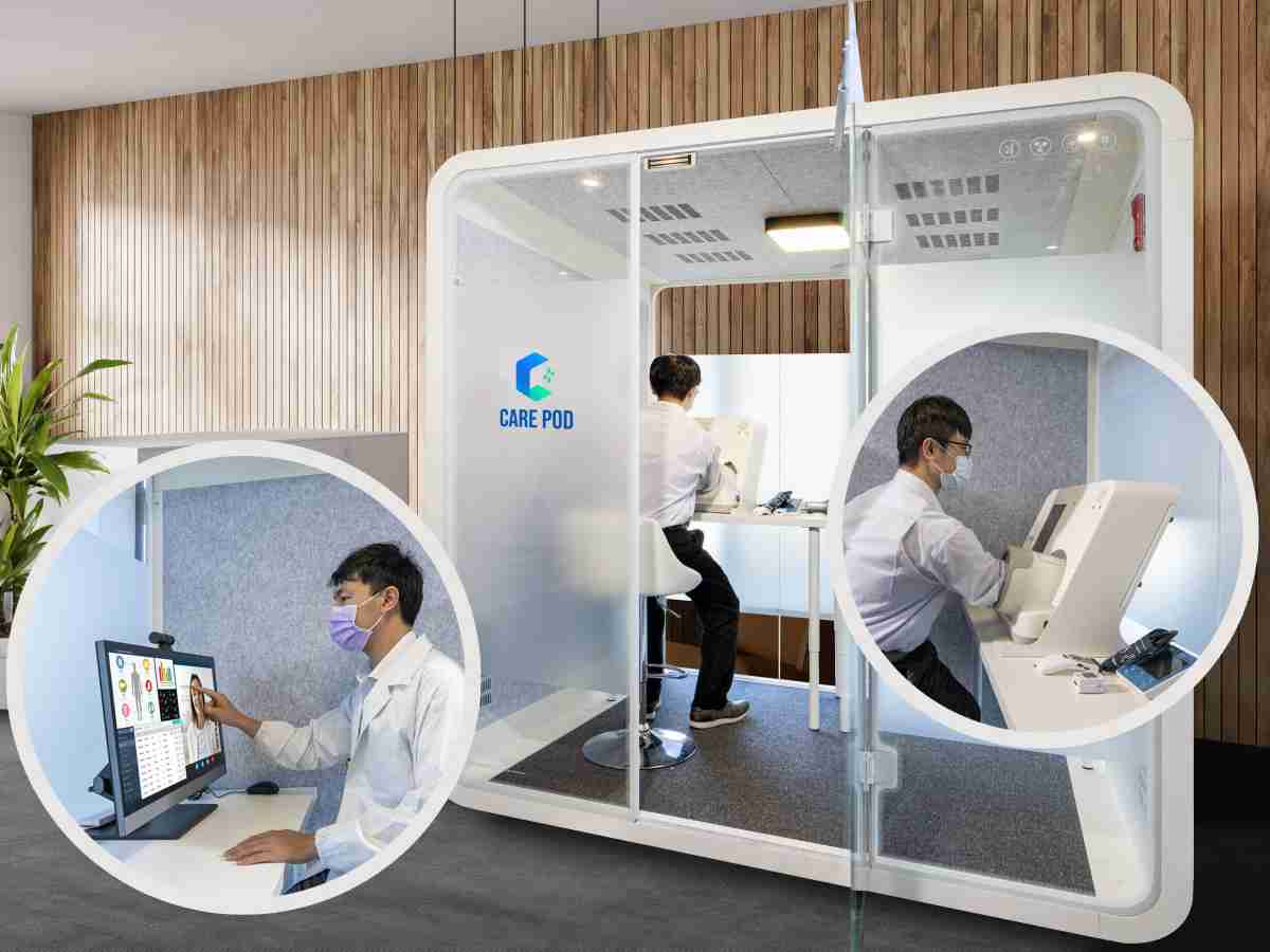 达擎于医疗科技展中展出＂远距诊疗舱＂，，，，以因应医疗数字化及社会高龄化趋势下、、、、复诊及慢性病患等族群对于远距看诊需求逐渐升高所推出的创新整合方案。。多功能合一、、、高隐私性的远距诊疗舱可根据病患端与医师端的不同需求，，，提供弹性化及客制化功能，，，节省医生和病患的精力及时间